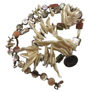 Cadoro Vintage Shell Natural Sea Shell Necklace, Signed M416